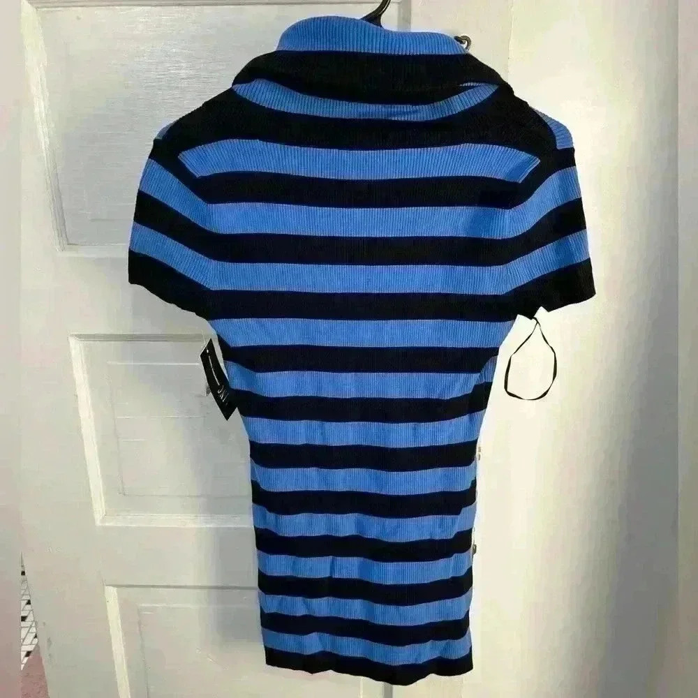 NWT international concepts blue & black striped sweater‎ dress - Picture 6 of 6
